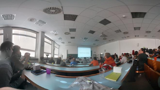 During a talk